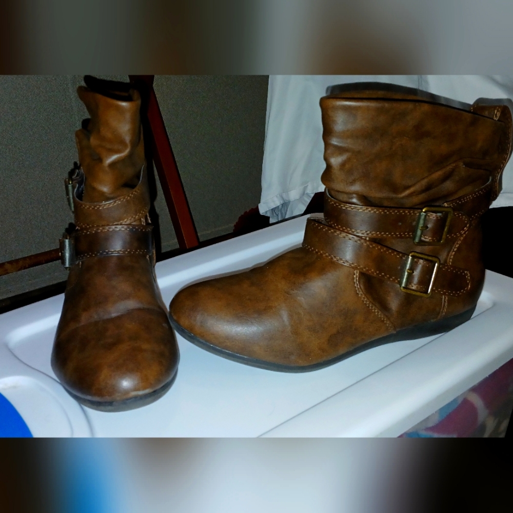 Joe Boxer Brown Ankle Slouch Boots